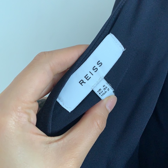 NWOT REISS POSITANO CROSS BACK SATIN DRESS - Picture 9 of 9